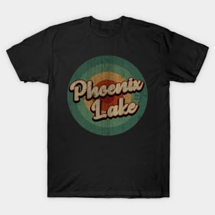 Circle Retro Vintage Phoenix Lake T-Shirt